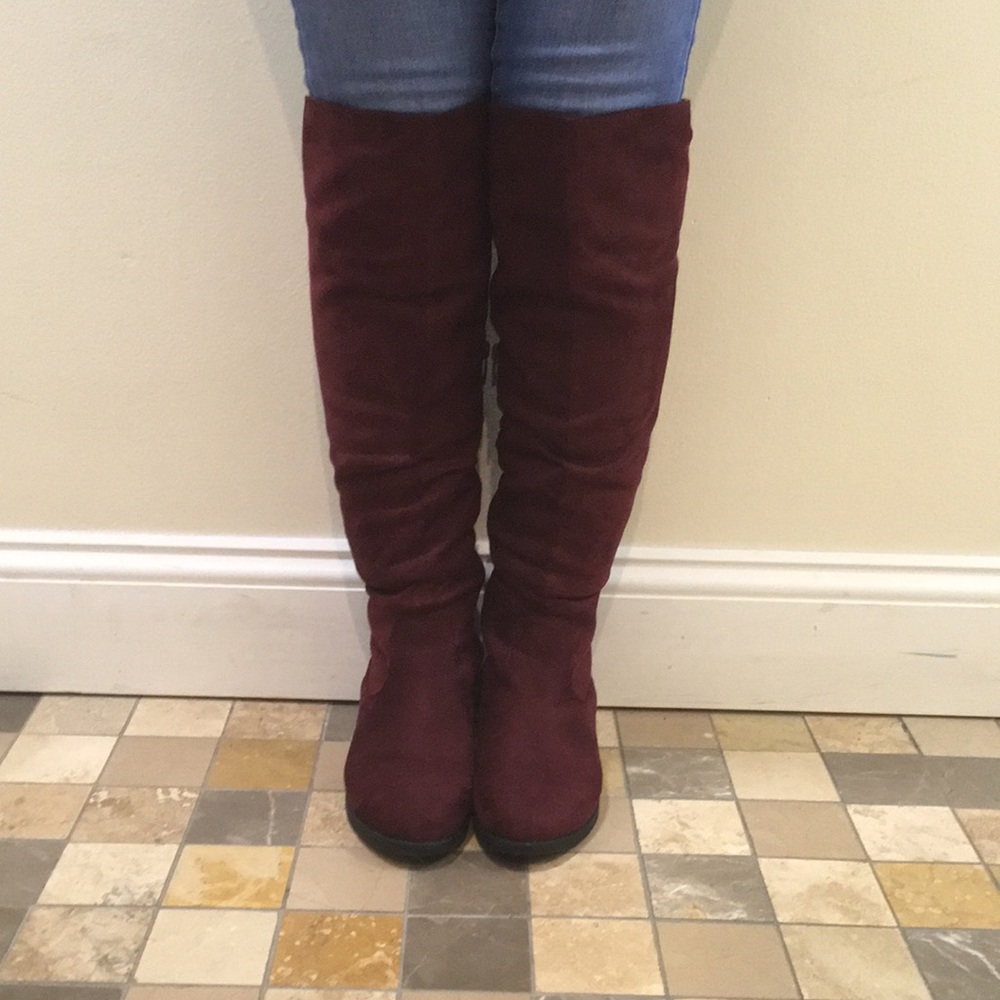 NWT burgundy boots